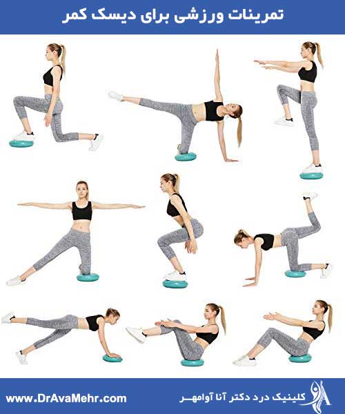 درمان دیسک کمر با تمرینات ورزشی و حرکات اصلاحی