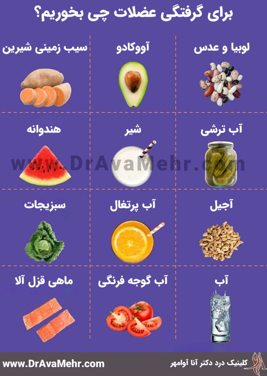 برای گرفتگی عضلات چی بخوریم